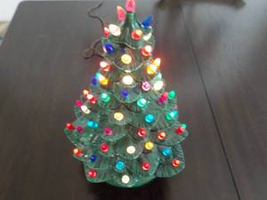 Vintage Ceramic Xmas Tree on Stand ...
