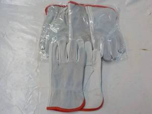 4 pair 100% Leather Work Gloves Men...