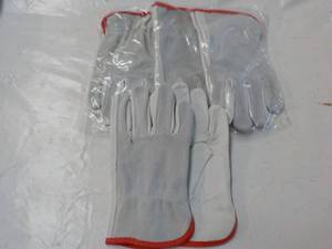 4 pair 100% Leather Work Gloves Men...