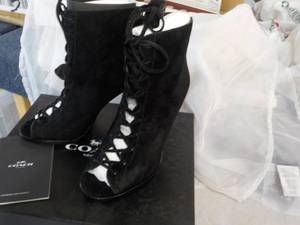 Coach size 7M Lena Lux Suede Black ...