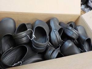9 pair size 535 Black New Clogs...