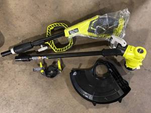lot 8 image: RYOBI ONE 18V 13 in. Cordless Battery String TrimmerEdger (Tool Only) Customer Returns See Pictures