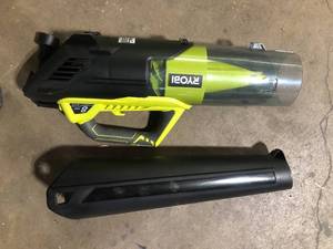lot 27 image: RYOBI 135 MPH 440 CFM 8 Amp Corded Electric Jet Fan Blower Customer Returns See Pictures