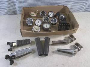 lot 60 image: (BSB) Motorcycle Foot Pegs, Gauges ...