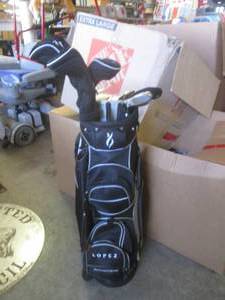 lot 61 image: (BS) Set of Lopez Golf Clubs and Ba...