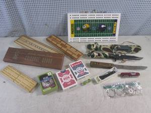 lot 67 image: (CS) Misc Knives, Cribbage Boards a...
