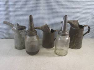 lot 114 image: (D-3) Vintage Oill Cans and Bottles...