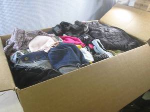 lot 140 image: (BR3) Box Full of Clothes, Coats an...