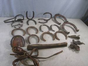 lot 148 image: (BSB) Assorted Horse Shoes, Trap an...