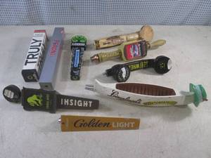 lot 167 image: (F-0) 9 Assorted Beer Tap Handles...