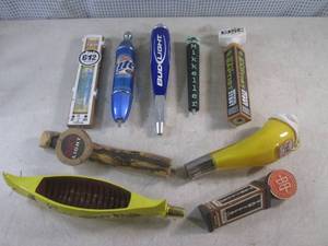 lot 171 image: (F-3) 9 Assorted Beer Tap Handles...
