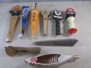 lot 172 image: (F-3) 9 Assorted Beer Tap Handles...