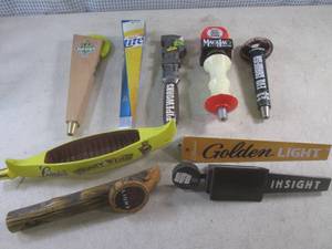 lot 173 image: (F-3) 9 Assorted Beer Tap Handles...