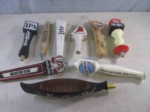 lot 176 image: (F-3) 9 Assorted Beer Tap Handles...