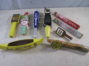 lot 180 image: (BR3) 9 Assorted Beer Tap Handles...