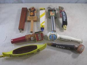 lot 188 image: (BR3) 9 Assorted Beer Tap Handles...