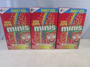 lot 213 image: (C-1) 3 Family Size Boxes Lucky Cha...