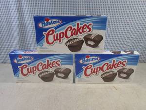 lot 219 image: (B-1) 3 Boxes of Hostess Cup Cakes ...
