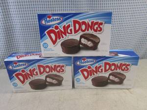 lot 221 image: (B-1) 3 Boxes of Hostess Ding Dongs...