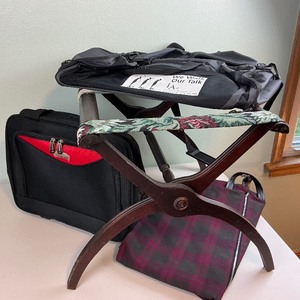 lot 110 image: Luggage Rack with Bags
