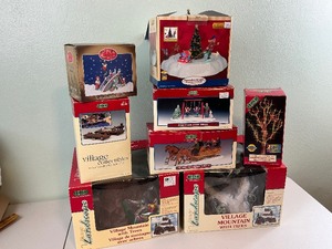 lot 213 image: Lemax Christmas Village Holiday Decor Lot