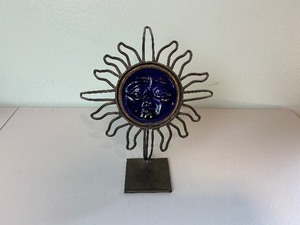 lot 31 image: Blue Sun Candle Holder Home Dcor