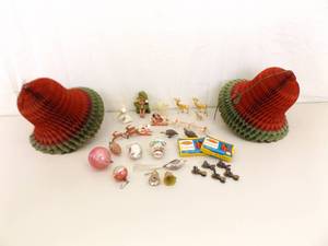 Lot of Vintage Christmas Ornaments, Japan Elfs, etc.