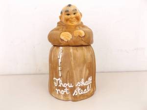 Vintage Friar Thou Shall Not Steal Cookie Jar