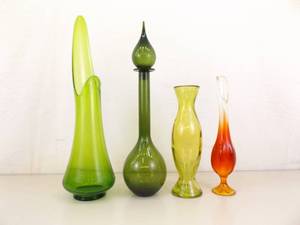 Lot of 4 Vintage Stretch etc. Vases