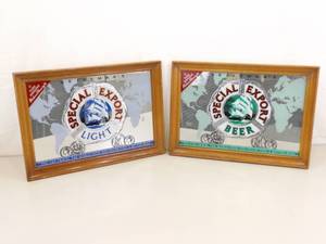 2 Heilemans Special Export and Special Export Light Advertising Mirrors