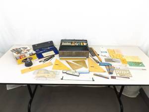 Large Lot of Vintage New in Box etc. Drafting Leads, Rulers, Compasses, etc.