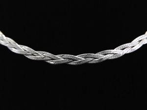 .925 Sterling Silver Snake Link Weave Necklace
