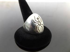 .925 Sterling Silver Spider Ring Size 10.75