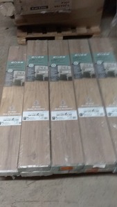 lot 1 image: Lot of 9 Water-Resistant TrafficMASTER Laminate Wood Flooring Planks