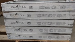 lot 6 image: Set of 5 Corso Italia Porcelain Floor Tiles - Gray