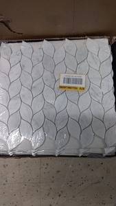 lot 24 image: MSI Carrara White Bianco Honed 10 Sheet Mosaic Tile