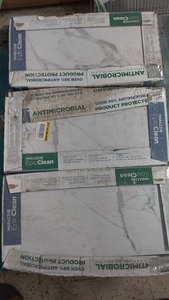 lot 28 image: 3 boxes of  Anti-Microbial Marble Pattern Floor Tiles - EpicClean