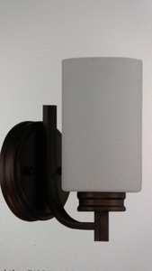 lot 61 image: Set of 4 Handcrafted Wall Sconces with Frosted Glass Shades