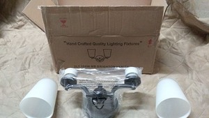 lot 71 image: Brighton Vanity Light Fixture with Glass Shades