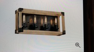 lot 95 image: Craftmade 4-Light Wood and Metal Wall Sconce Lighting Fixture - FSNW Model