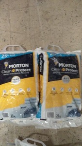 lot 107 image: Set of 2 Mortons Clean and Protect Water Softener Pellets - 25 lb Bags