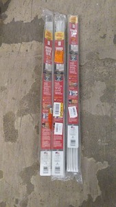 lot 119 image: Set of 3 Under Door Seal U-Shape Vinyl Slide-On Strips