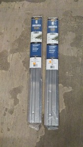 lot 120 image: Set of 2 Heavy-Duty Low-Profile Aluminum Thresholds with Replaceable Vinyl Seal