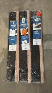 lot 126 image: Set of 3 Adjustable Bronze Aluminum & Hardwood Door Thresholds