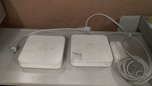 lot 136 image: Lot of 2 Apple AirPort Express Wireless Routers with Power Cables