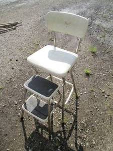 lot 248 image: Vintage Cosco metal framed stool wi...