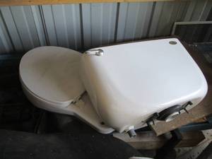 lot 163 image: Toilet with tank disassembled for easy removal