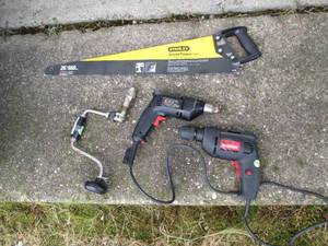 lot 95 image: Brand new Stanley handsaw, pair of ...