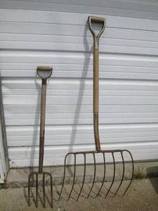 lot 212 image: Vintage Hay fork and pitch fork...