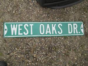 lot 148 image: West Oaks Dr retired Street sign...